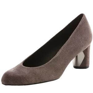 Heels Stuart Weitzman Solar Goosebump Napa Leather Pump Heels Funghi Brown Women